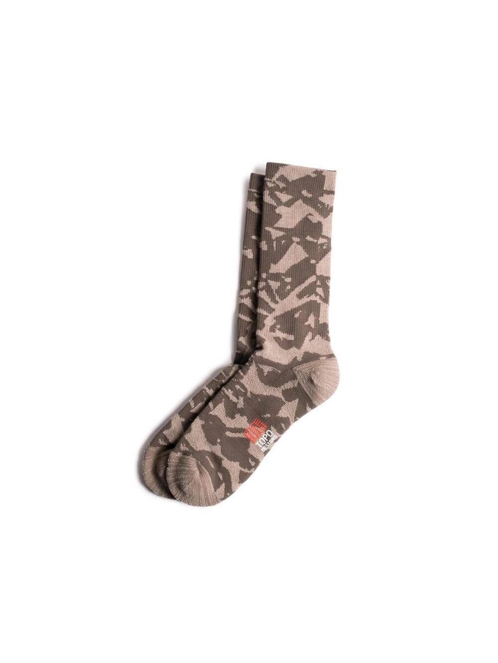 Topo Designs Brown Camo Sock S/M